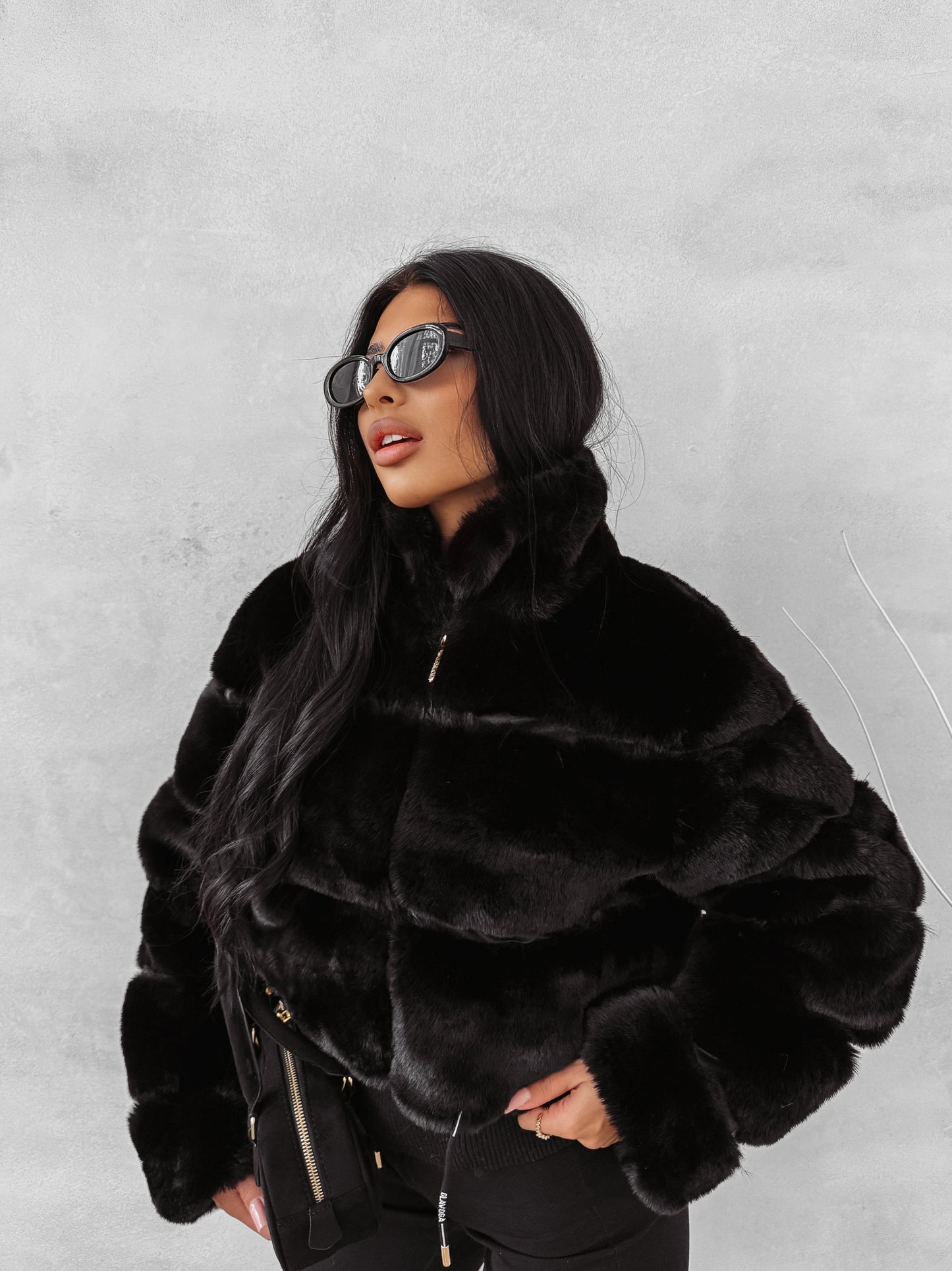 Vispera Kabát Fekete