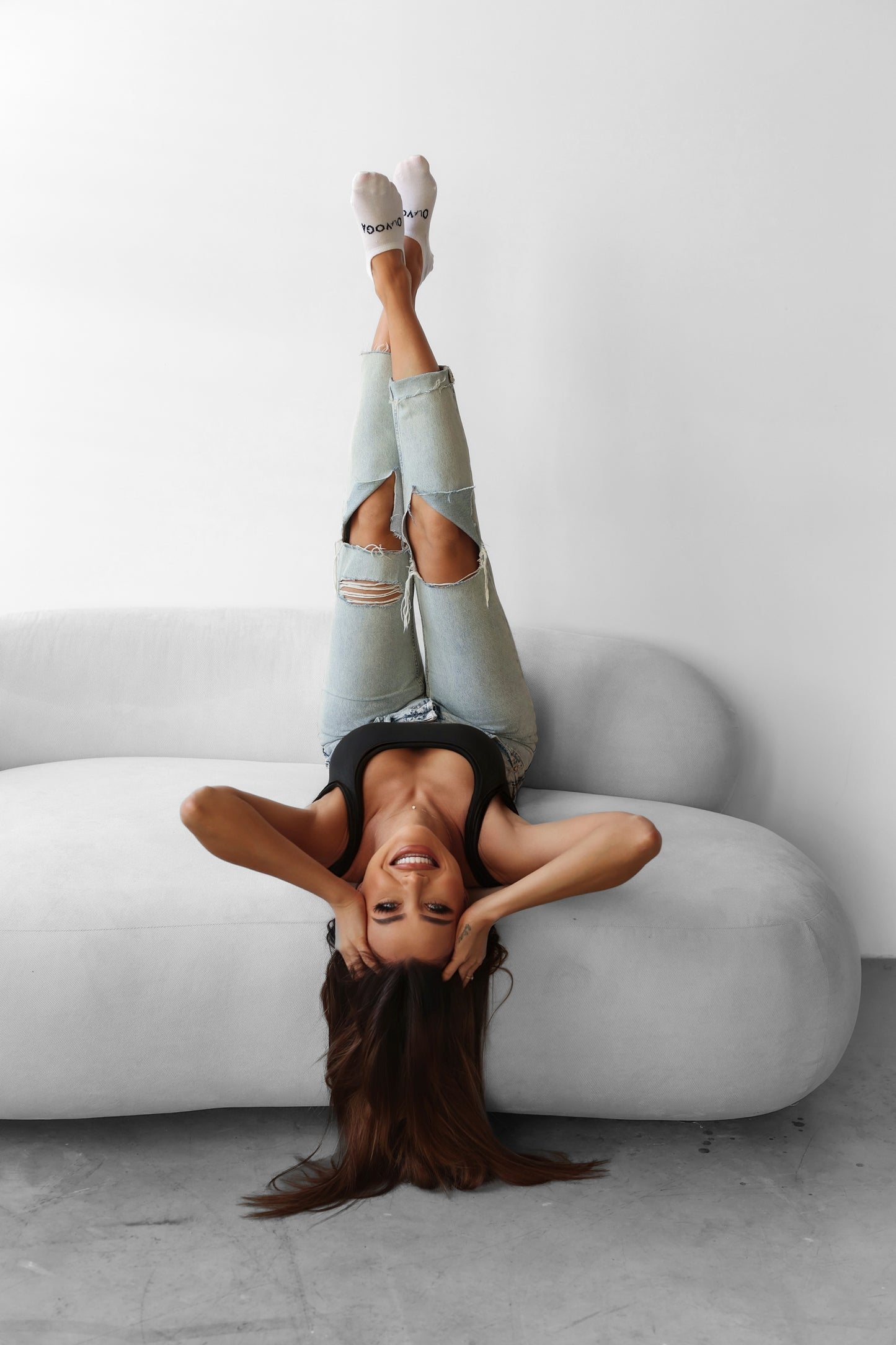 Woman Socks Fehér