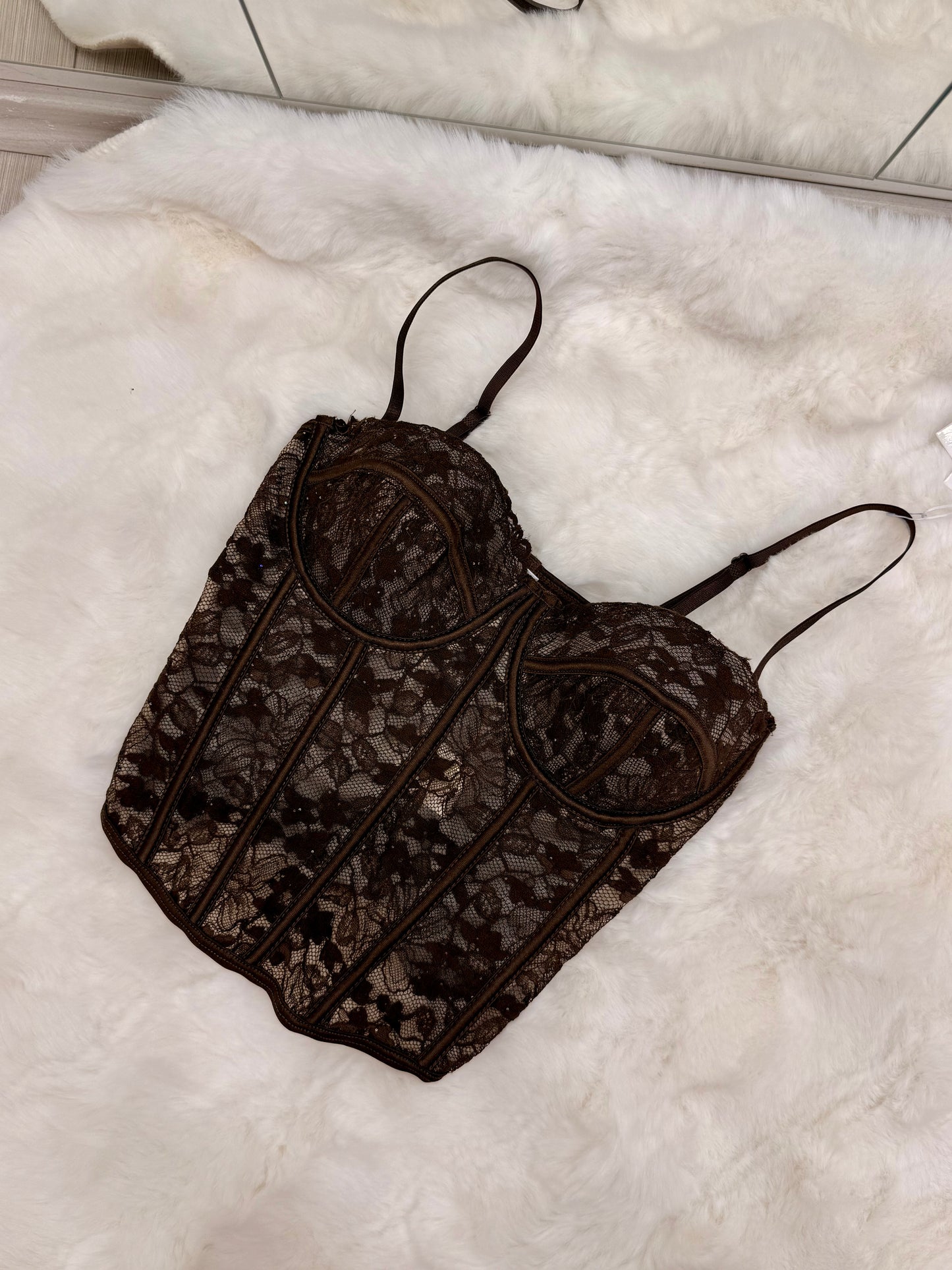 Ariette Corset Felső Barna