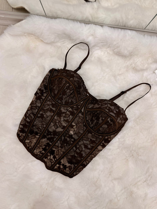 Ariette Corset Felső Barna