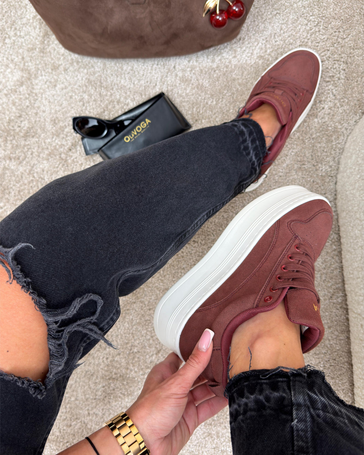 Kasato Sneaker Burgundi