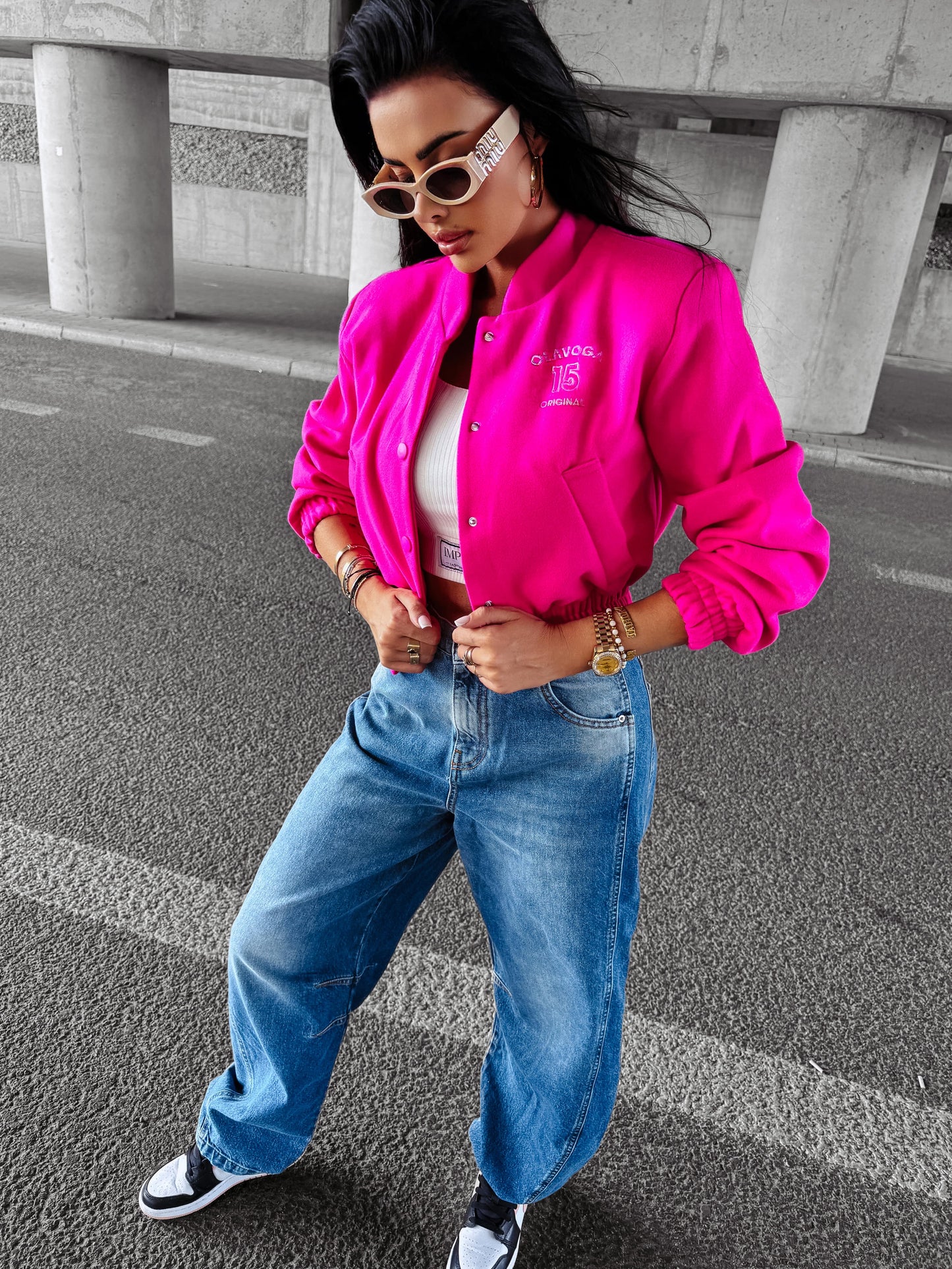 Baseball Bomber Pink