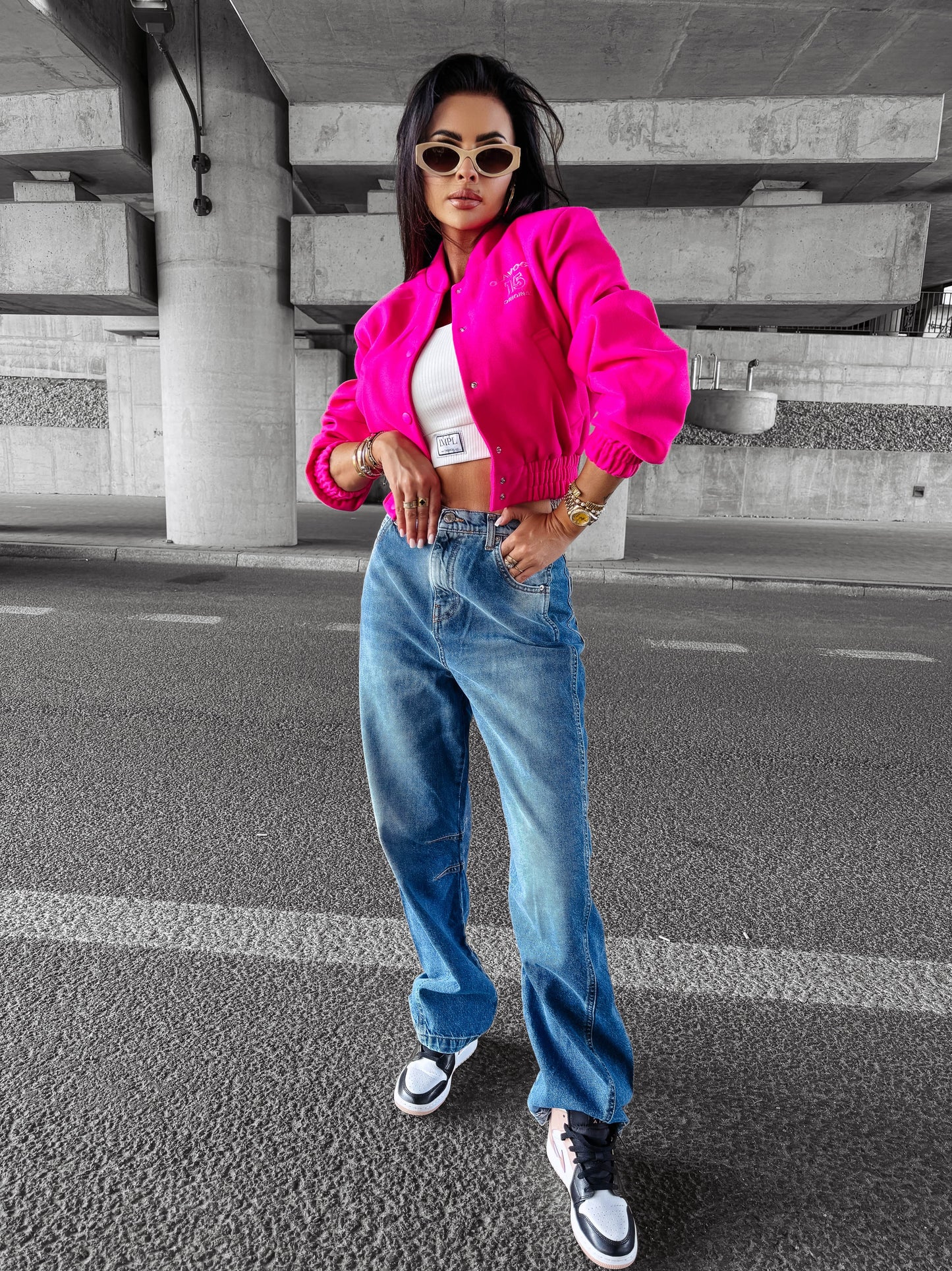 Baseball Bomber Pink