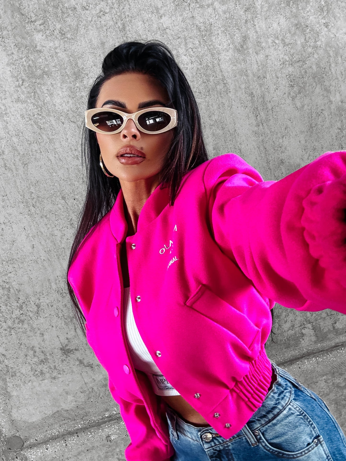 Baseball Bomber Pink